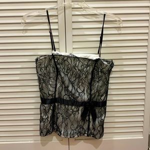 Ann Taylor Black Lace Strap Top - BRAND NEW